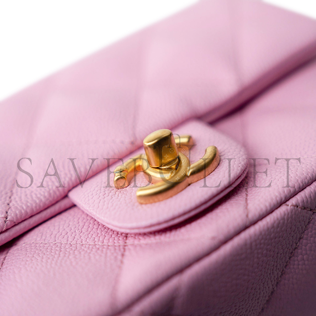 CHANEL MASTER PINK CAVIAR QUILTED SWEETHEART FLAP GOLD HARDWARE (20*14*6cm) 